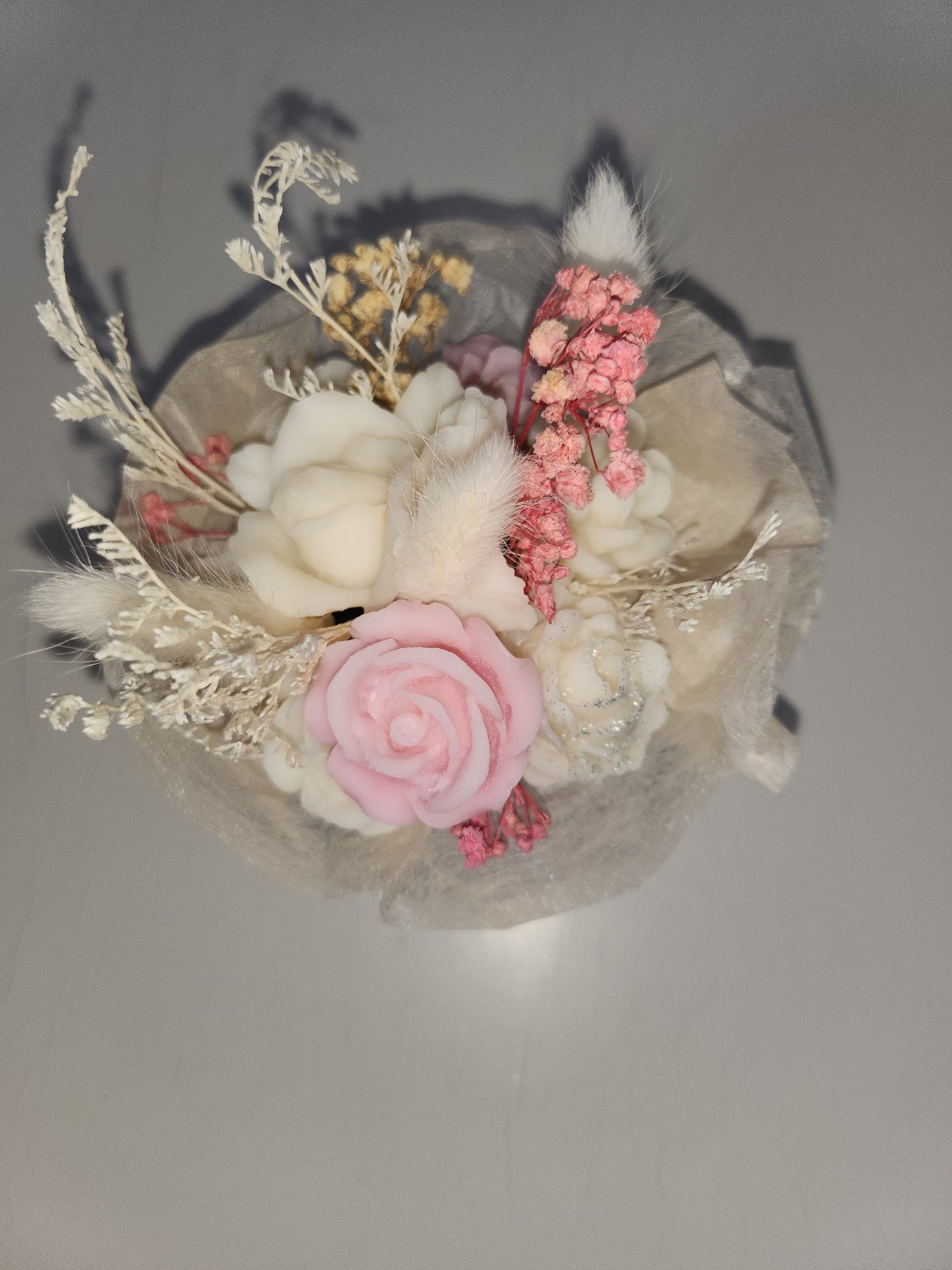 Petit bouquet de fleurs séchées et de fondants parfumés