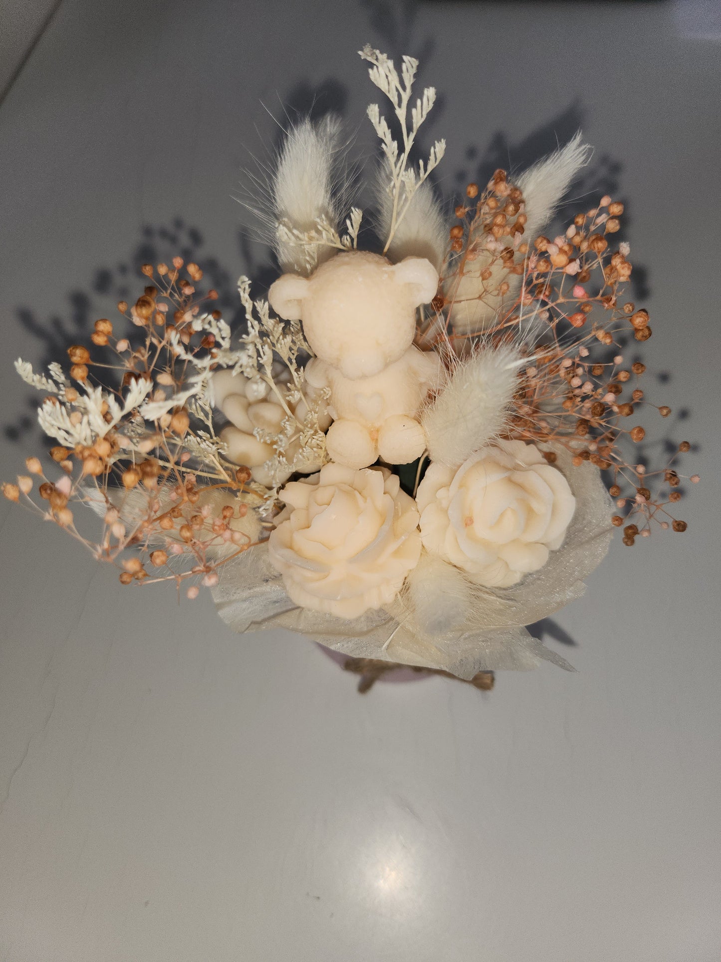 Petit bouquet de fleurs séchées et de fondants parfumés