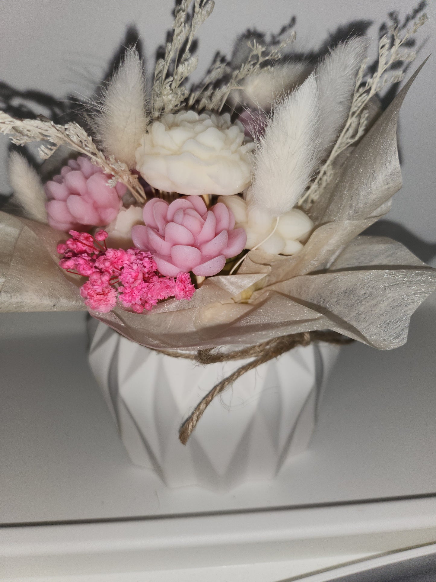 Grand bouquet de fleurs séchées et fondants parfumés