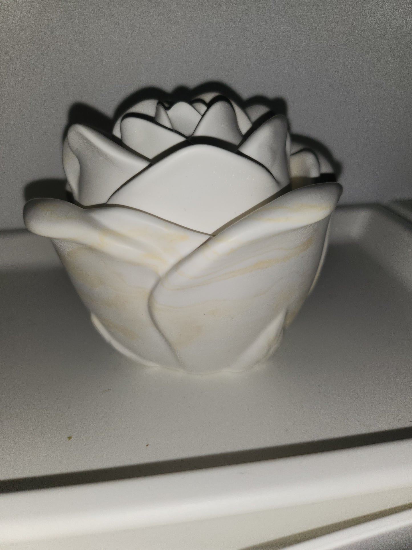 Pot rose avec bougie et couvercle