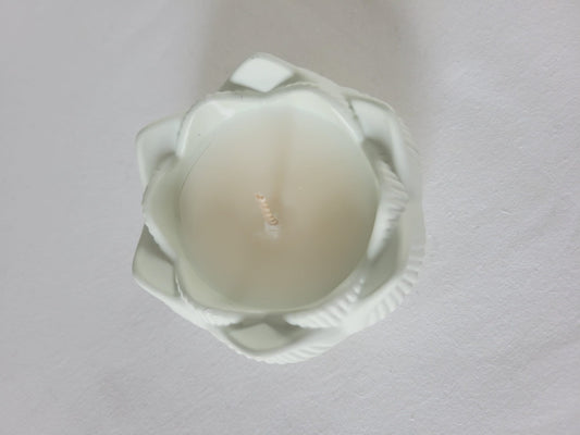 Pot fleur de lotus avec bougie