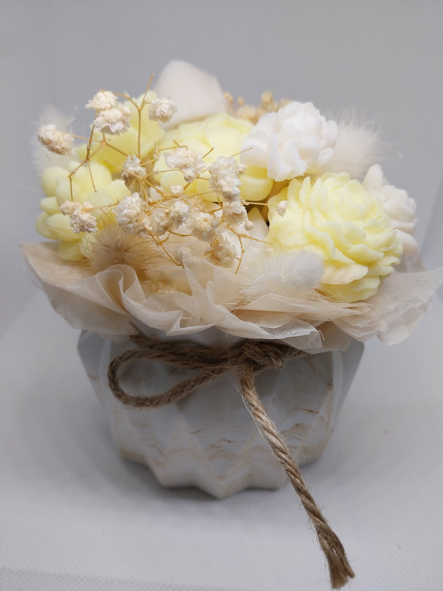 Grand bouquet de fleurs séchées et fondants parfumés